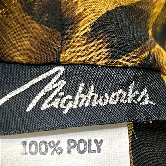 Vintage 90s Night works Surplice Cheetah print top cover up draped  Size 26W - Picture 12 of 17